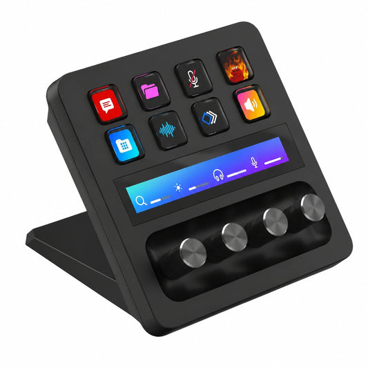 console-de-mixage-pour-creation-de-contenu-et-streaming-avec-ecran-tactile-et-boutons-lcd-abzjna1256dc
