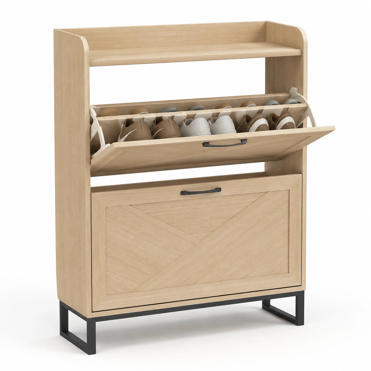 armoire-a-chaussures-etroite-avec-tiroirs-rabattables-et-etagere-reglable-ivqrem1339rm